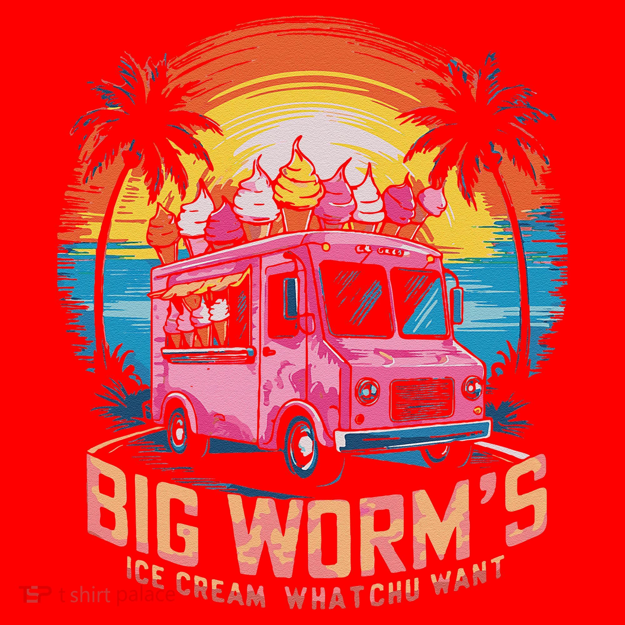 Big WormS Ice Cream Whatchu Want Funny Ice Cream Lovers Santa Hat