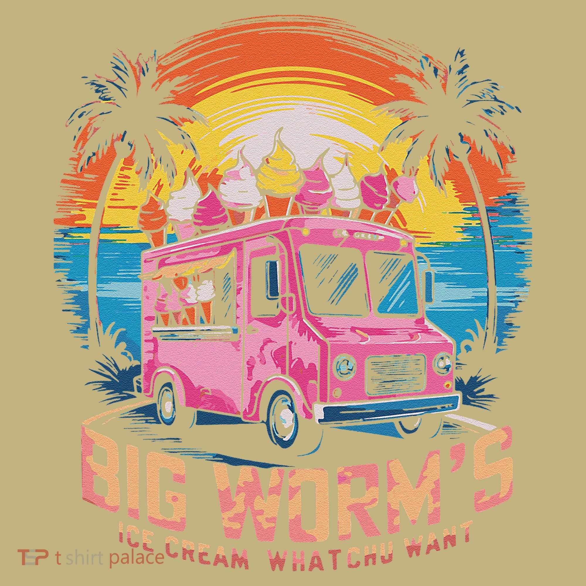 Big WormS Ice Cream Whatchu Want Funny Ice Cream Lovers Polo