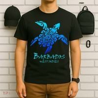 Barbados, West Indies Vintage Retro Tribal Turtle Vacation T-Shirt thumb 6