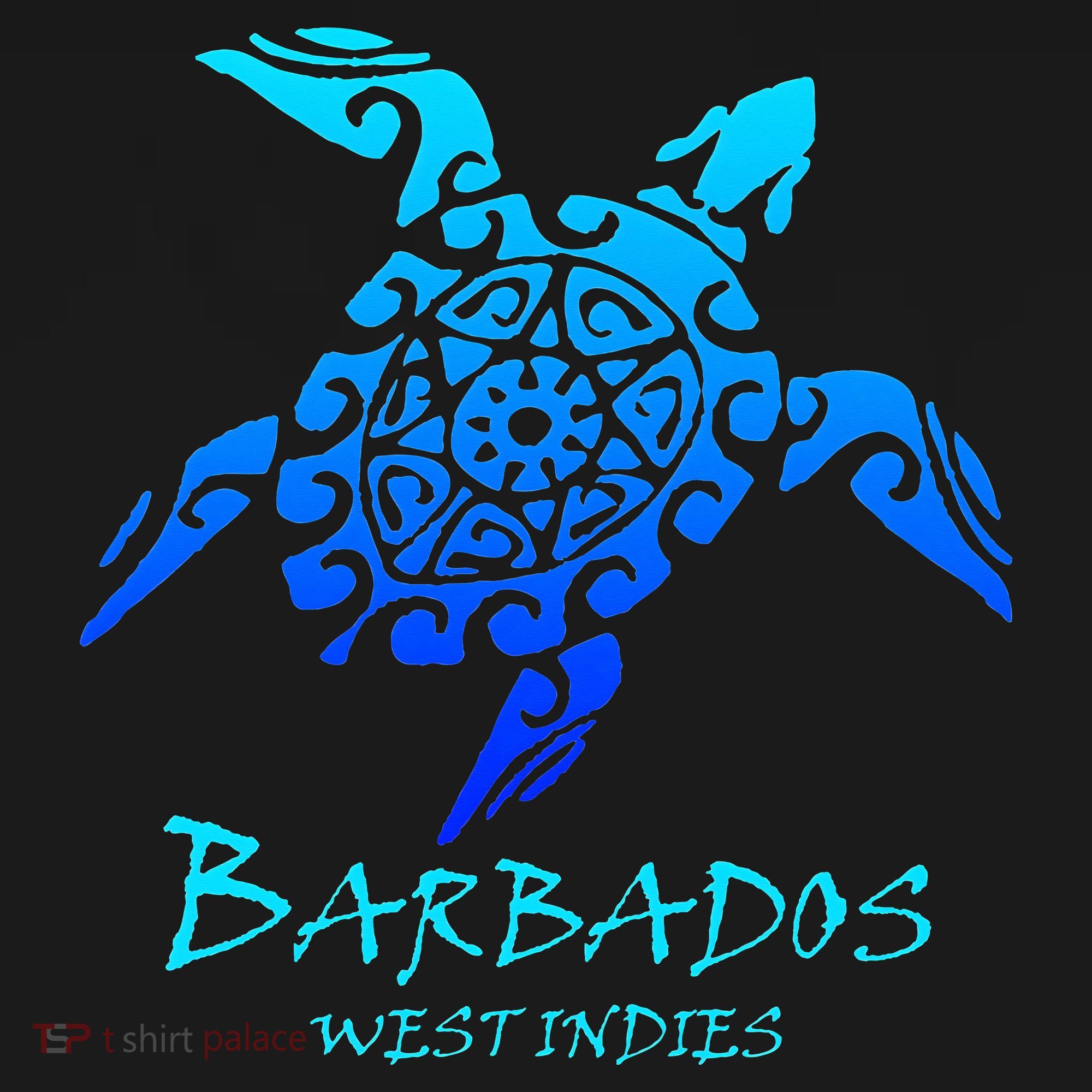 Barbados, West Indies Vintage Retro Tribal Turtle Vacation T-Shirt