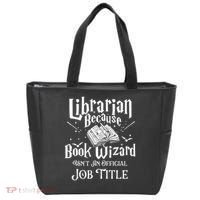 Book Wizard Isn't An Official Job Title Librarian Library Tote Bag thumb 0