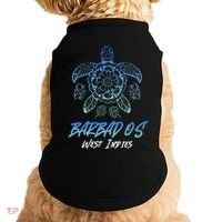 Barbados West Indies Beach Vacation Sea Turtle Tribal Doggie Tank thumb 0