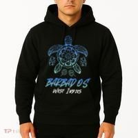 Barbados West Indies Beach Vacation Sea Turtle Tribal Hoodie thumb 2