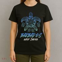 Barbados West Indies Beach Vacation Sea Turtle Tribal T-Shirt thumb 4