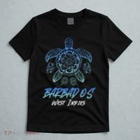Barbados West Indies Beach Vacation Sea Turtle Tribal T-Shirt thumb 5
