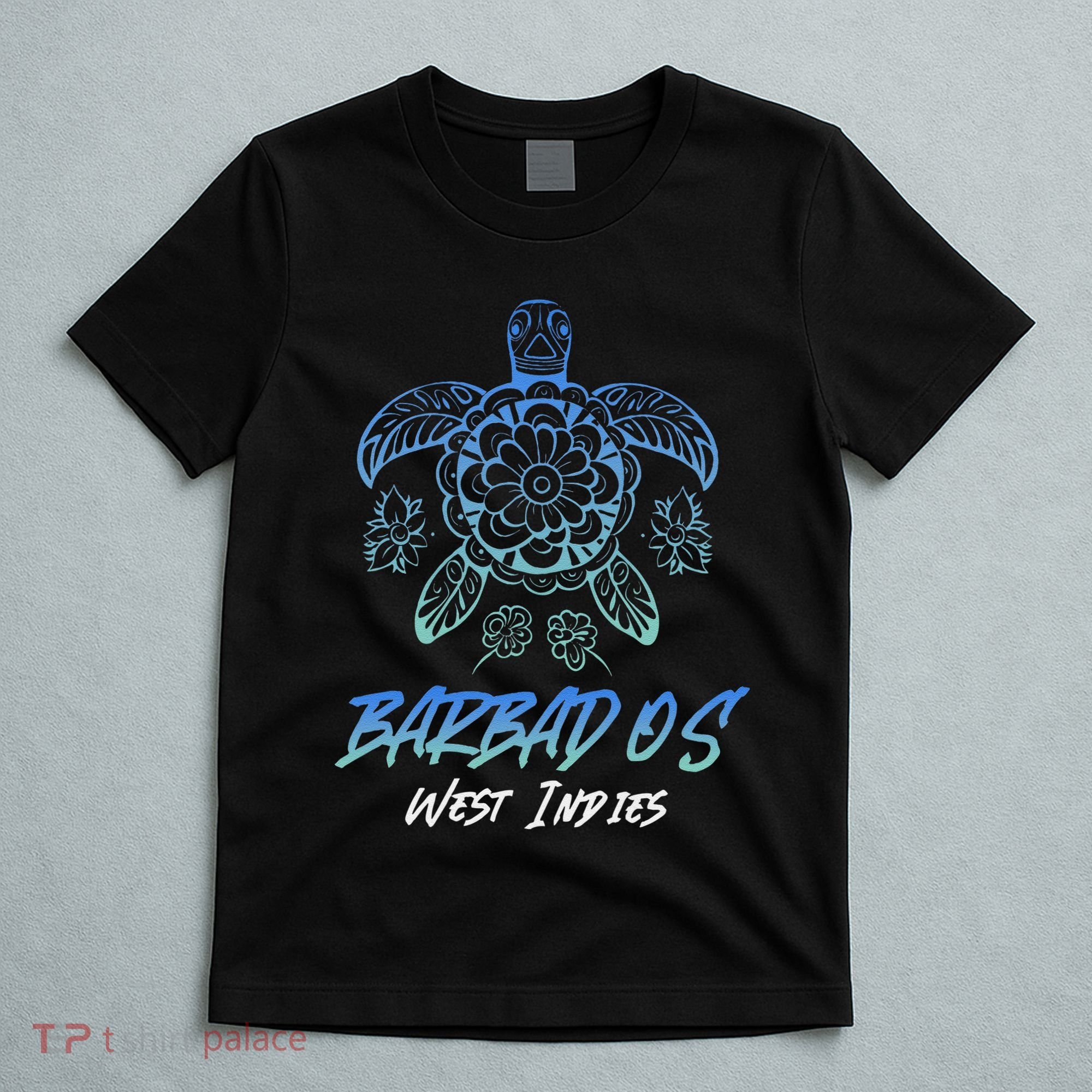 Barbados West Indies Beach Vacation Sea Turtle Tribal T-Shirt