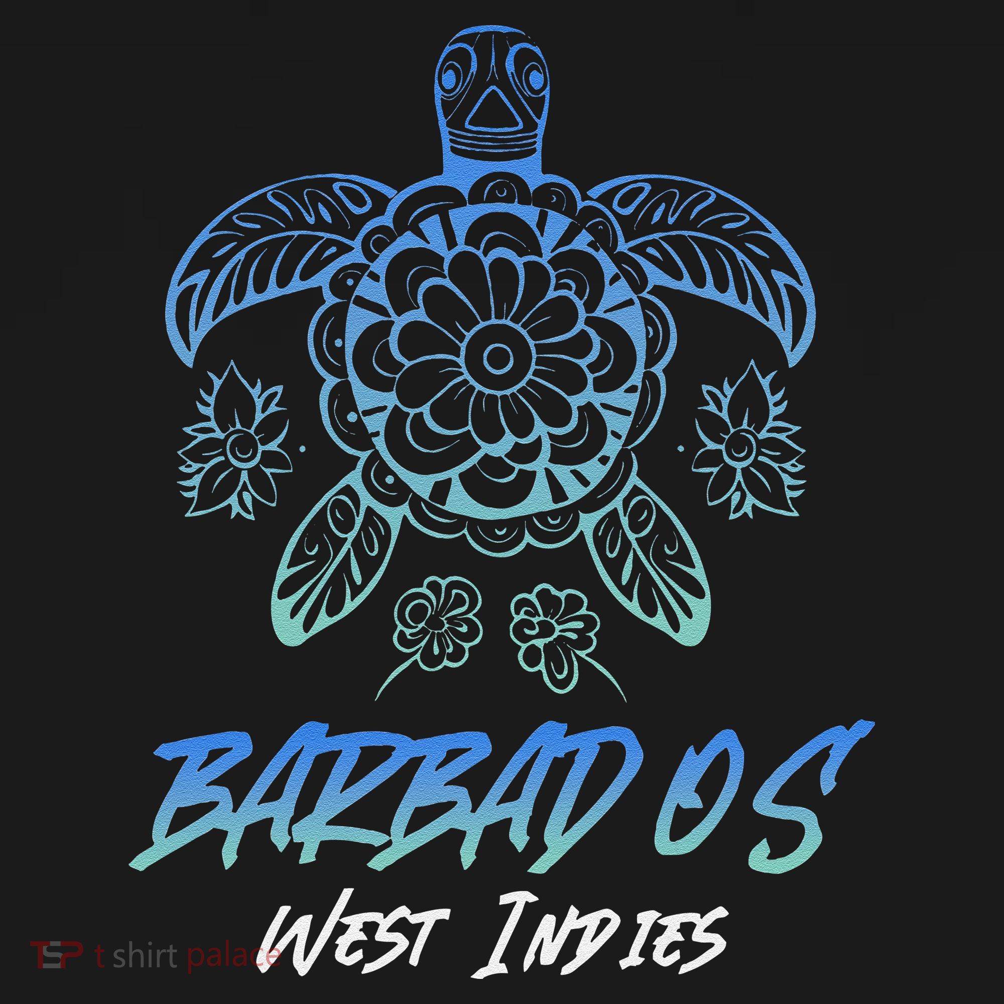 Barbados West Indies Beach Vacation Sea Turtle Tribal Women's Hoodie