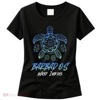 Barbados West Indies Beach Vacation Sea Turtle Tribal Women's T-Shirt thumb 0