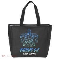 Barbados West Indies Beach Vacation Sea Turtle Tribal Tote Bag thumb 0