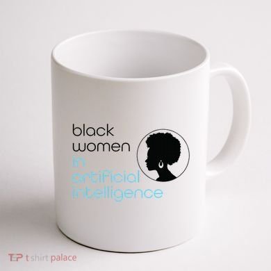 Black Women In Artificial Intelligence Winter Collection Coffee Mug back