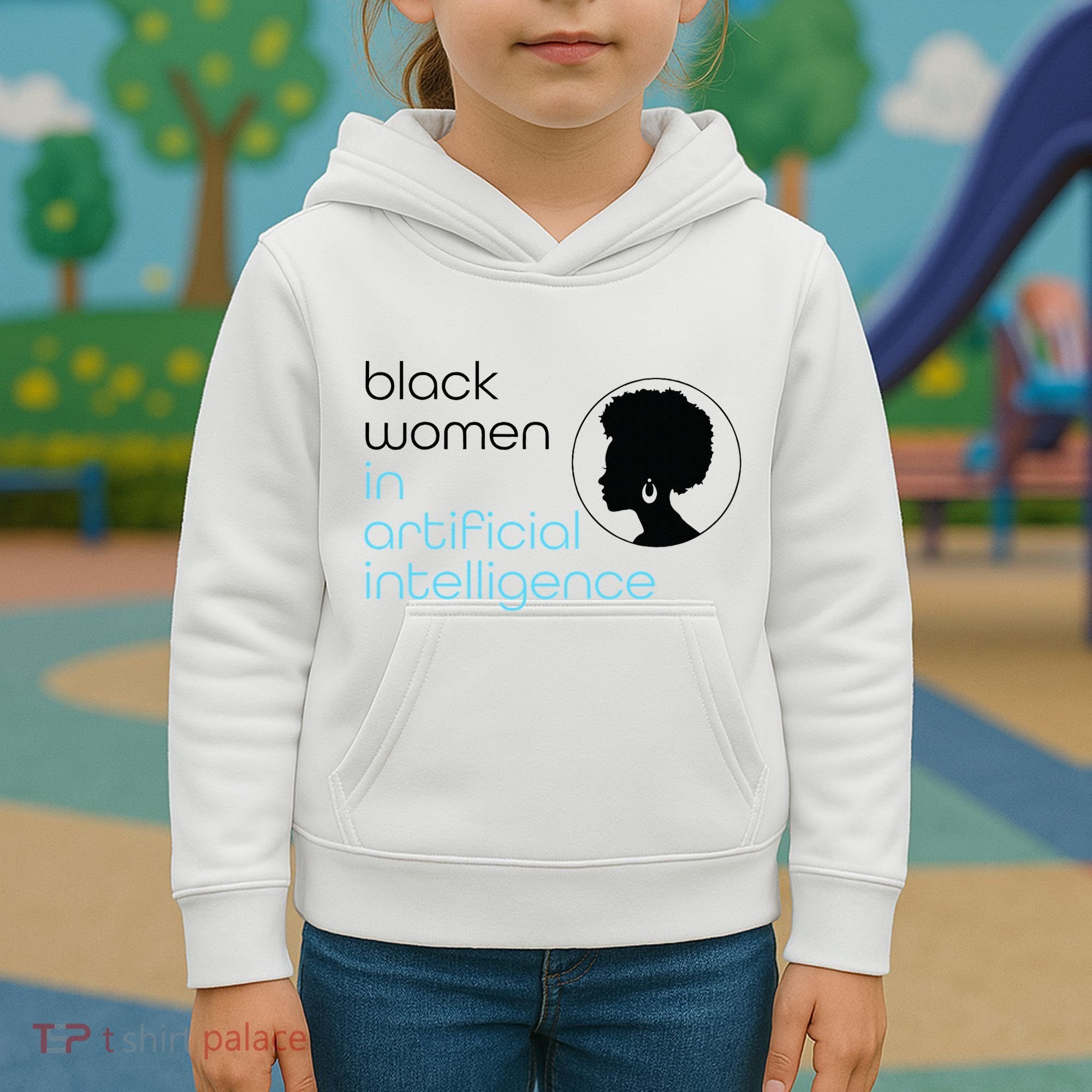 Black Women In Artificial Intelligence Winter Collection Kids Hoodie