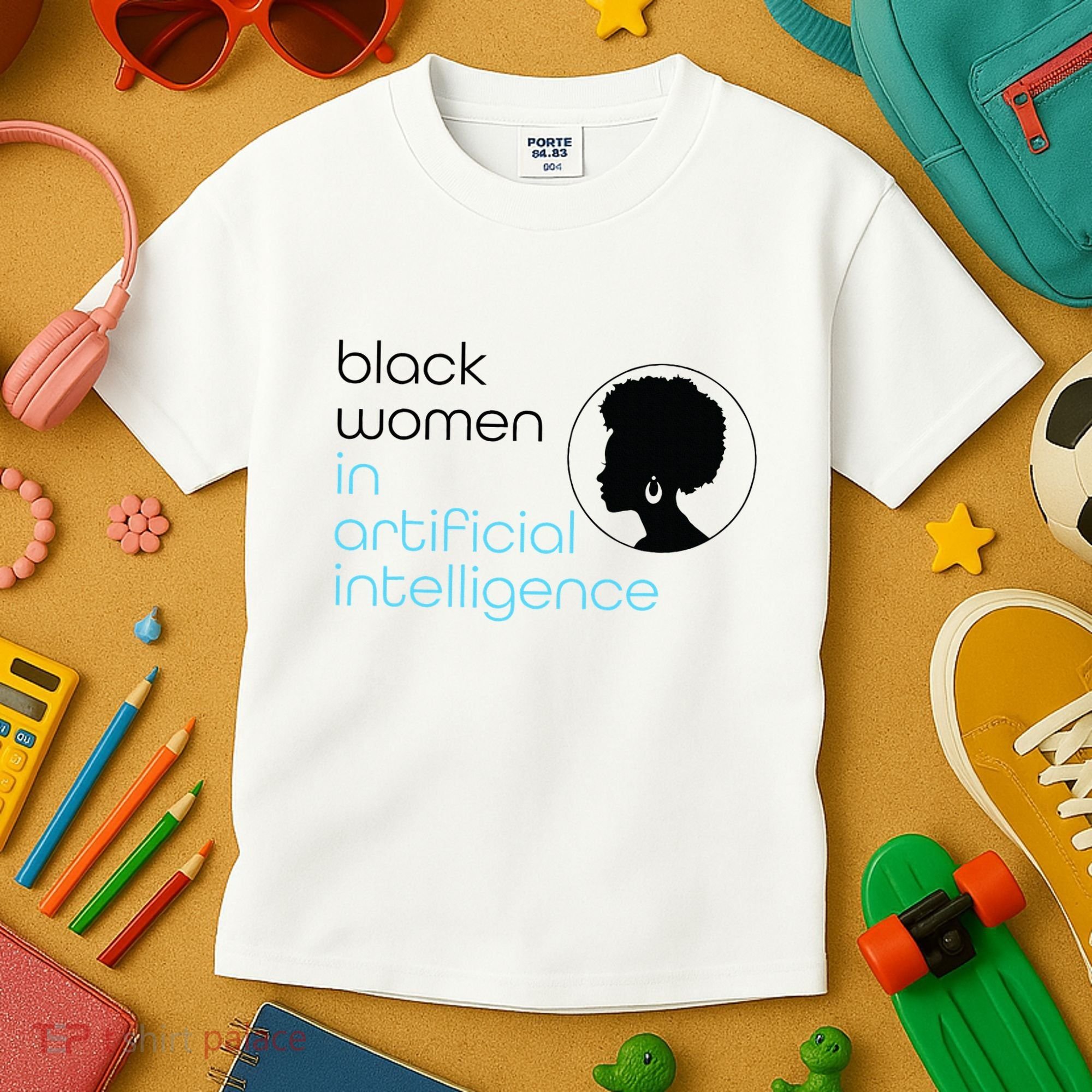 Black Women In Artificial Intelligence Winter Collection Kids T-Shirt