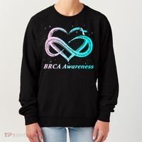 BRCA Warrior I'm Fine Breast Cancer Awareness Women's Sweatshirt thumb 0