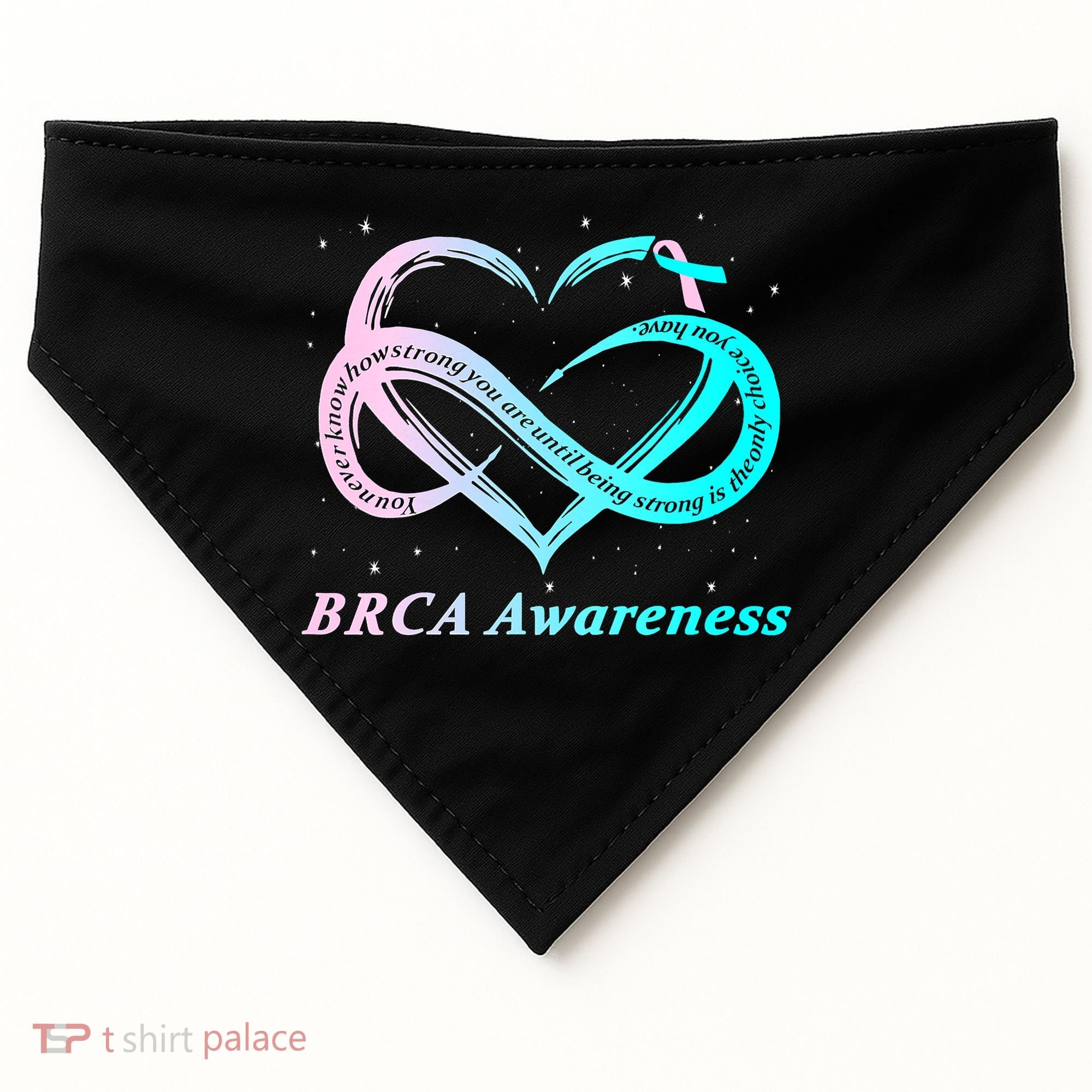 BRCA Warrior I'm Fine Breast Cancer Awareness USA-Made Doggie Bandana
