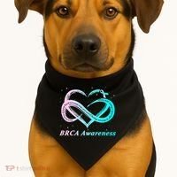 BRCA Warrior I'm Fine Breast Cancer Awareness USA-Made Doggie Bandana thumb 1