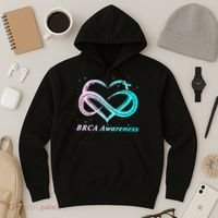 BRCA Warrior I'm Fine Breast Cancer Awareness Hoodie thumb 3