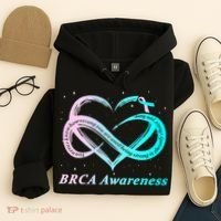 BRCA Warrior I'm Fine Breast Cancer Awareness Hoodie thumb 4