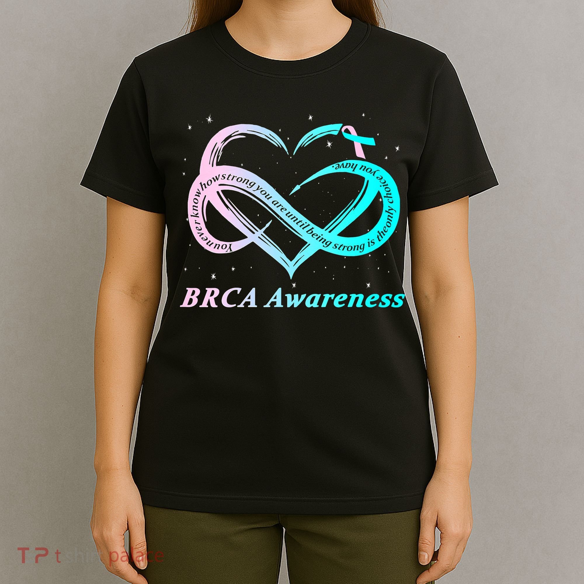 BRCA Warrior I'm Fine Breast Cancer Awareness T-Shirt