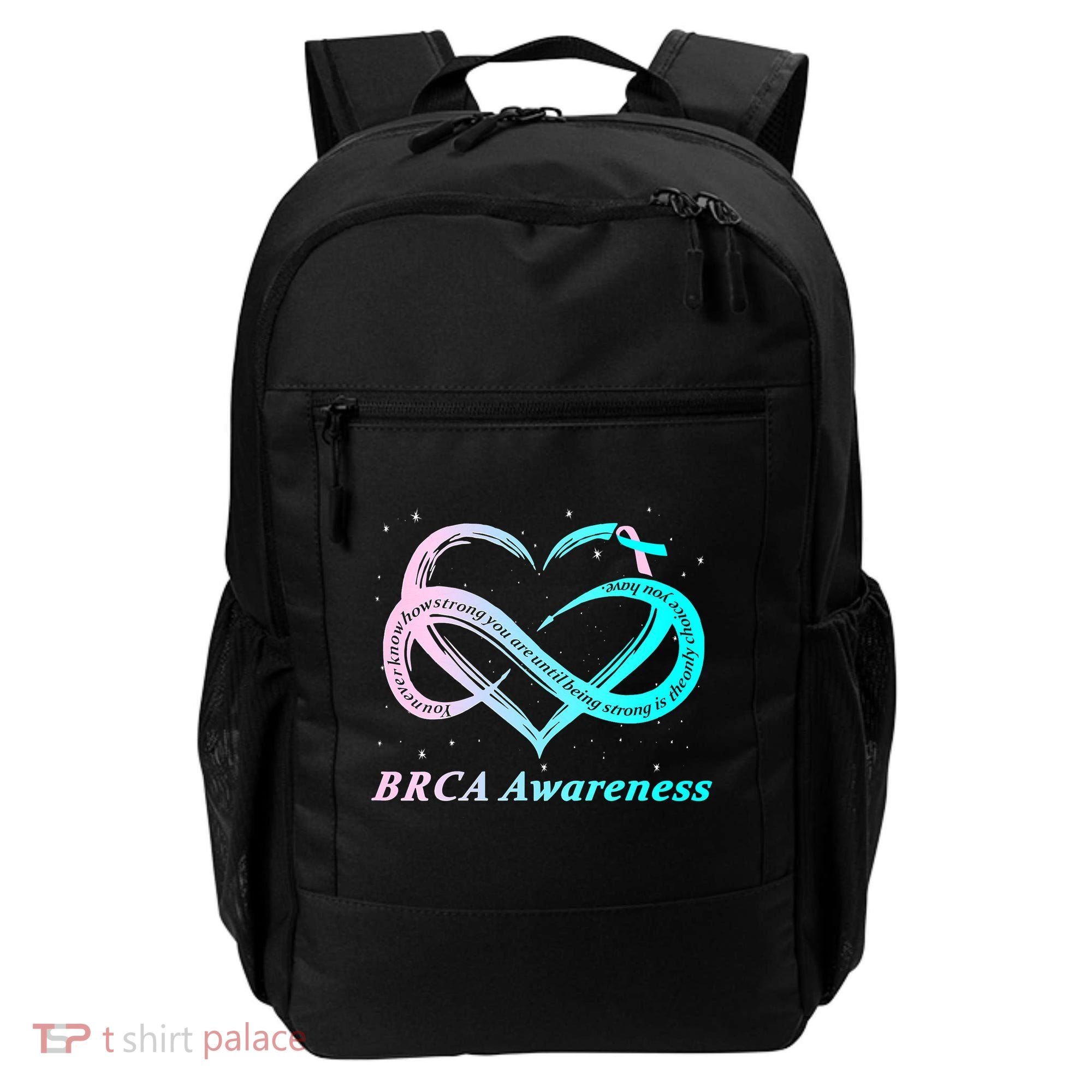 BRCA Warrior I'm Fine Breast Cancer Awareness Backpack