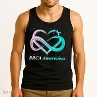 BRCA Warrior I'm Fine Breast Cancer Awareness Tank Top thumb 3