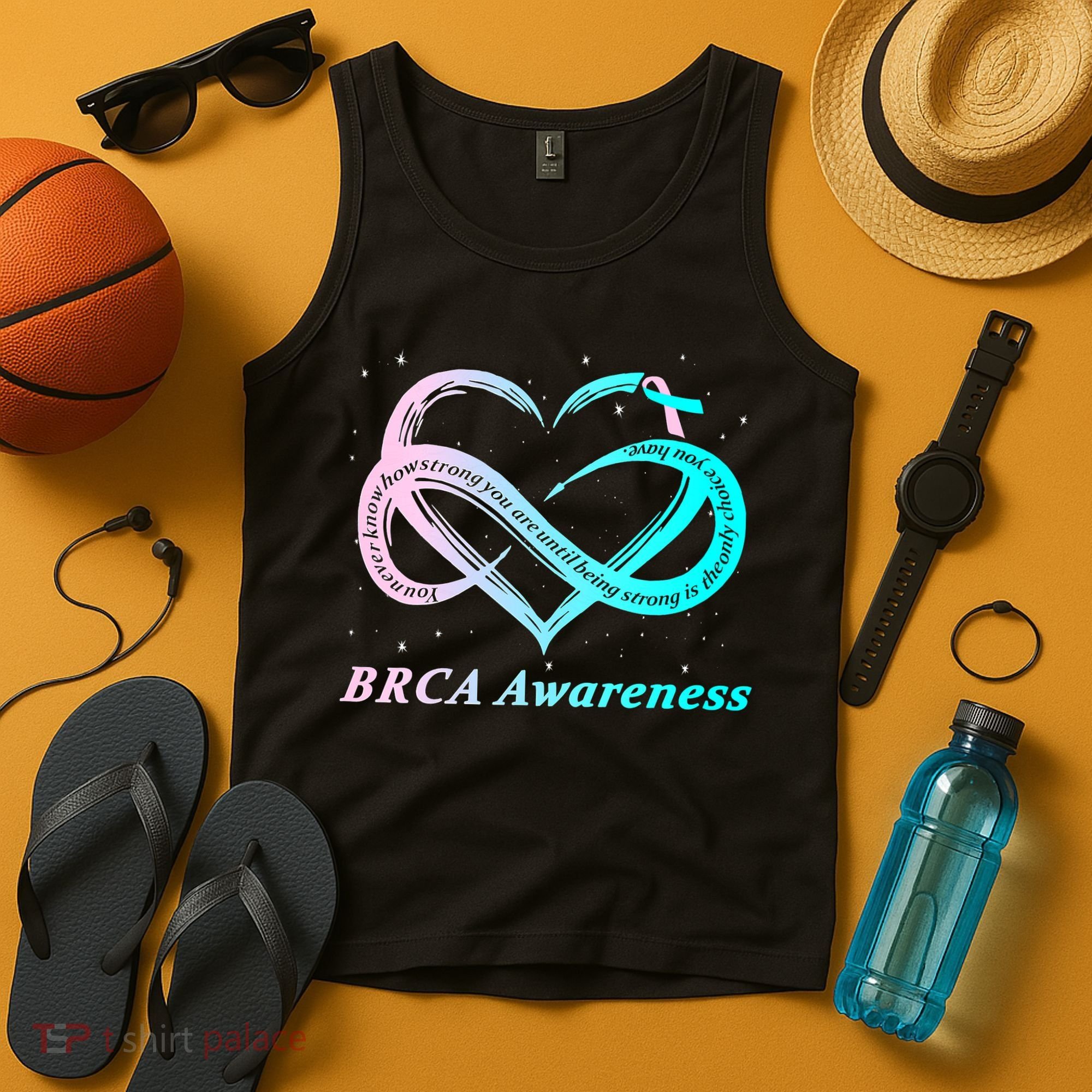 BRCA Warrior I'm Fine Breast Cancer Awareness Tank Top