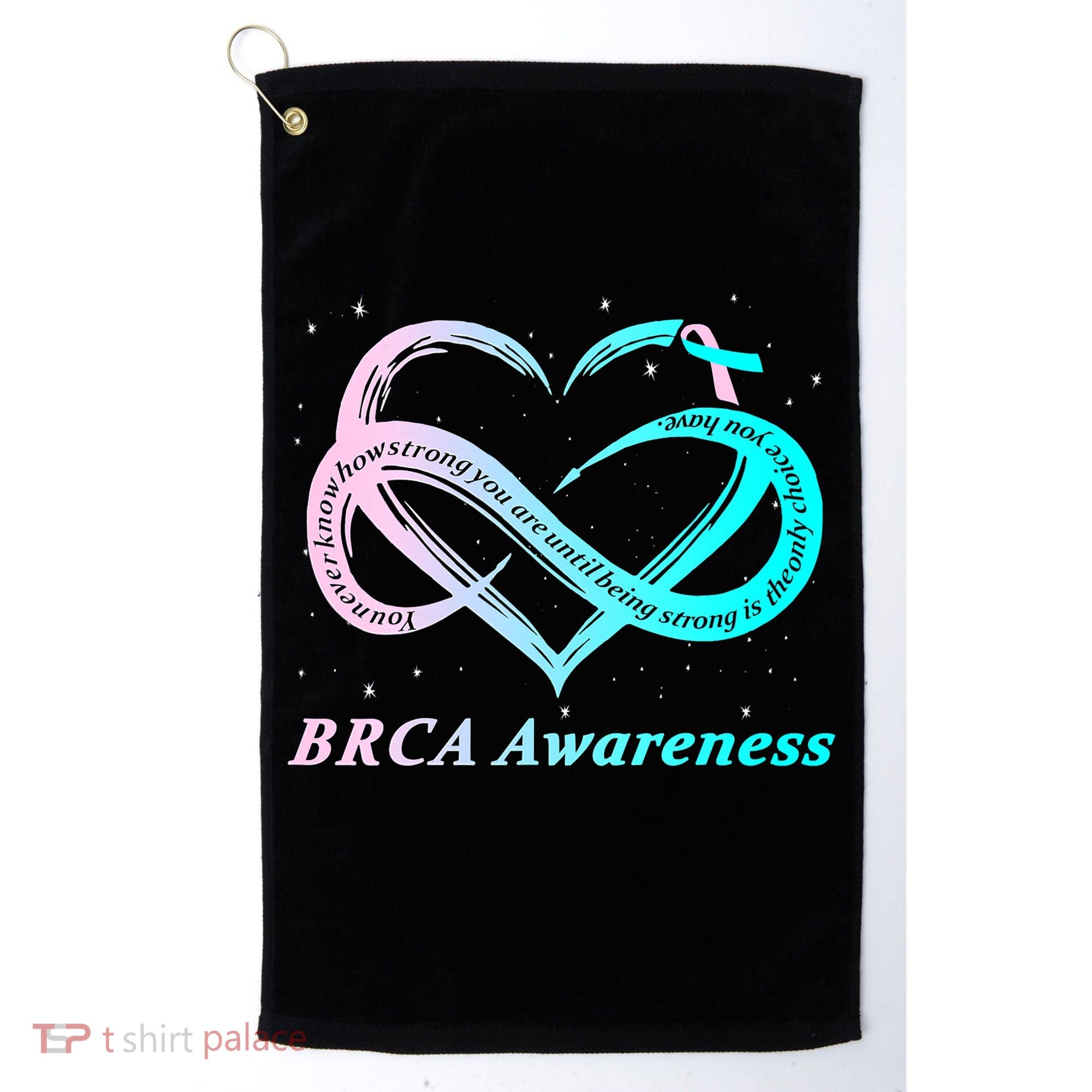 BRCA Warrior I'm Fine Breast Cancer Awareness Golf Towel