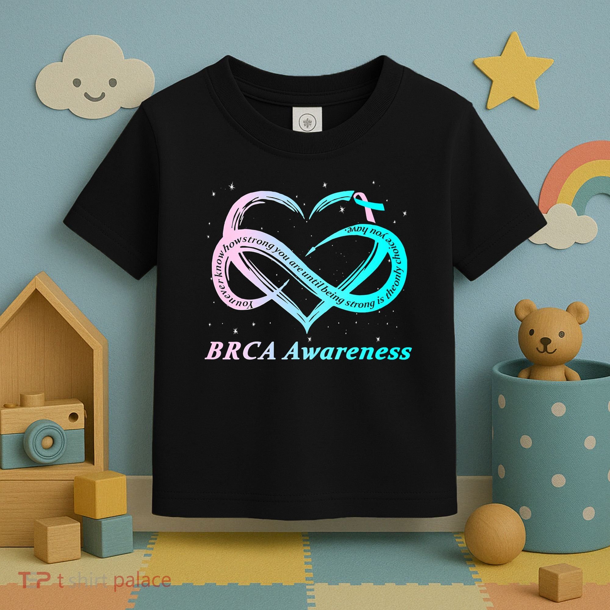 BRCA Warrior I'm Fine Breast Cancer Awareness Toddler T-Shirt