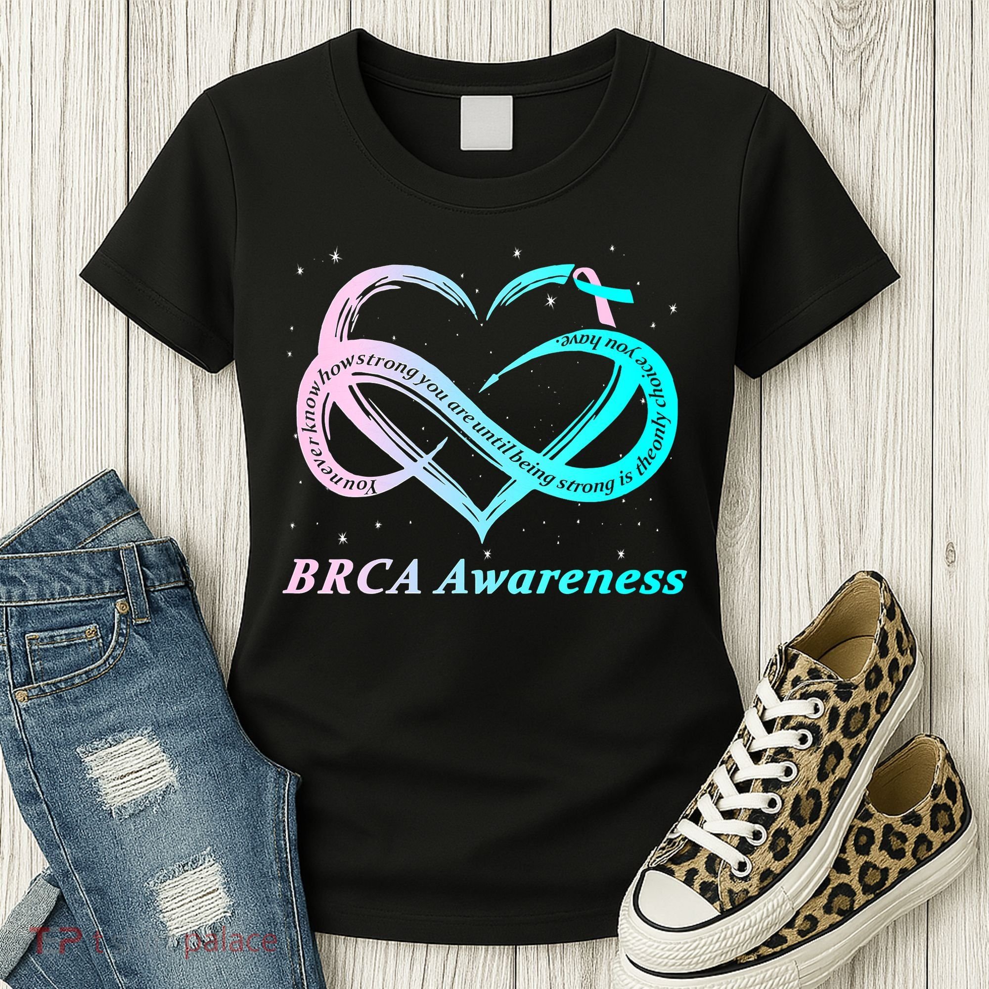 BRCA Warrior I'm Fine Breast Cancer Awareness Women's T-Shirt