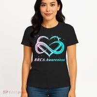 BRCA Warrior I'm Fine Breast Cancer Awareness Women's T-Shirt thumb 4