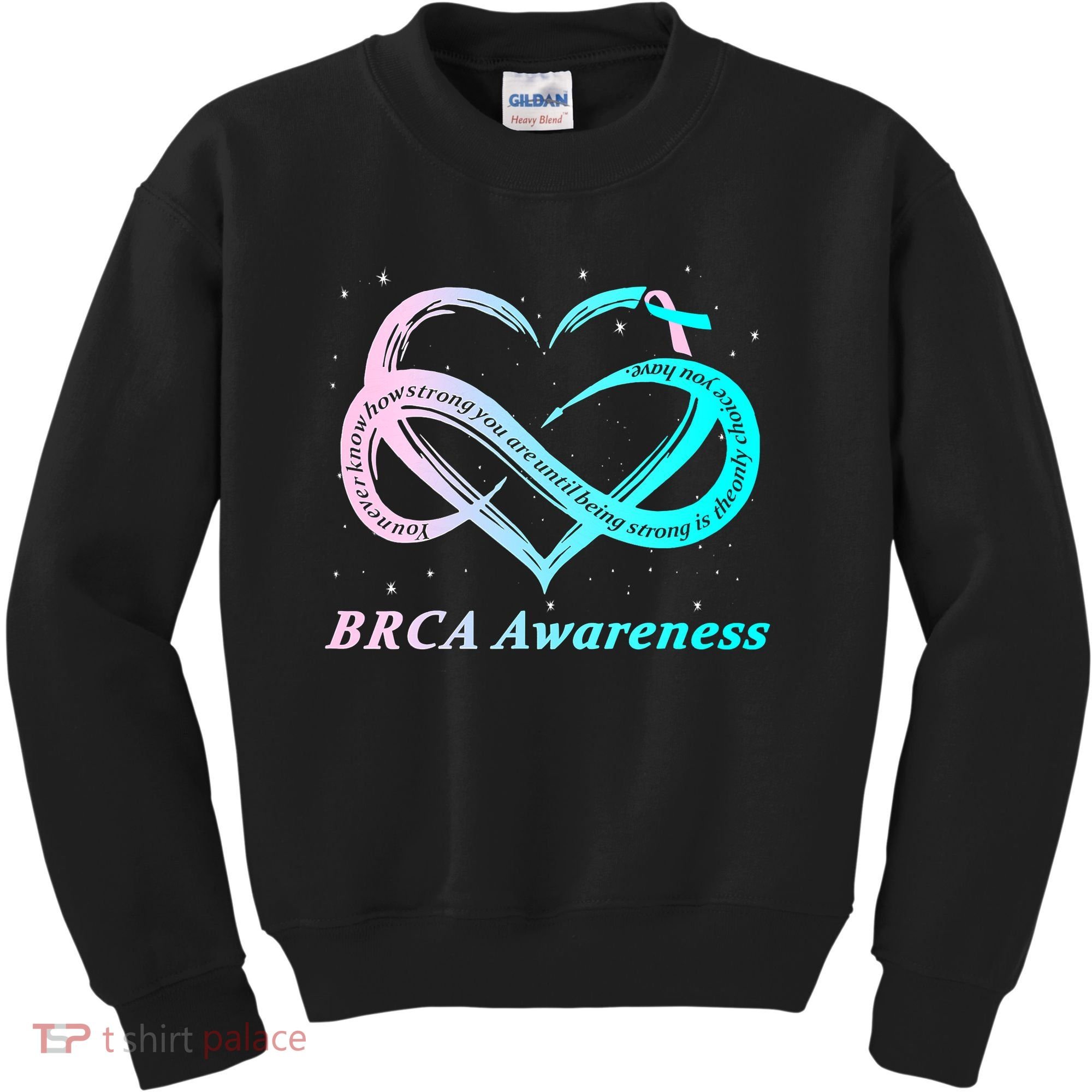 BRCA Warrior I'm Fine Breast Cancer Awareness Kids Sweatshirt