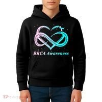 BRCA Warrior I'm Fine Breast Cancer Awareness Kids Hoodie thumb 4