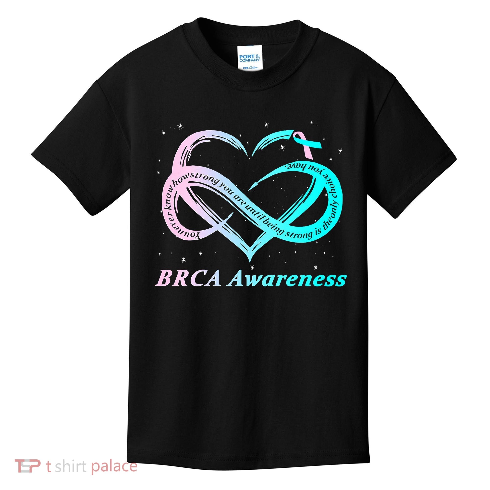 BRCA Warrior I'm Fine Breast Cancer Awareness Kids T-Shirt