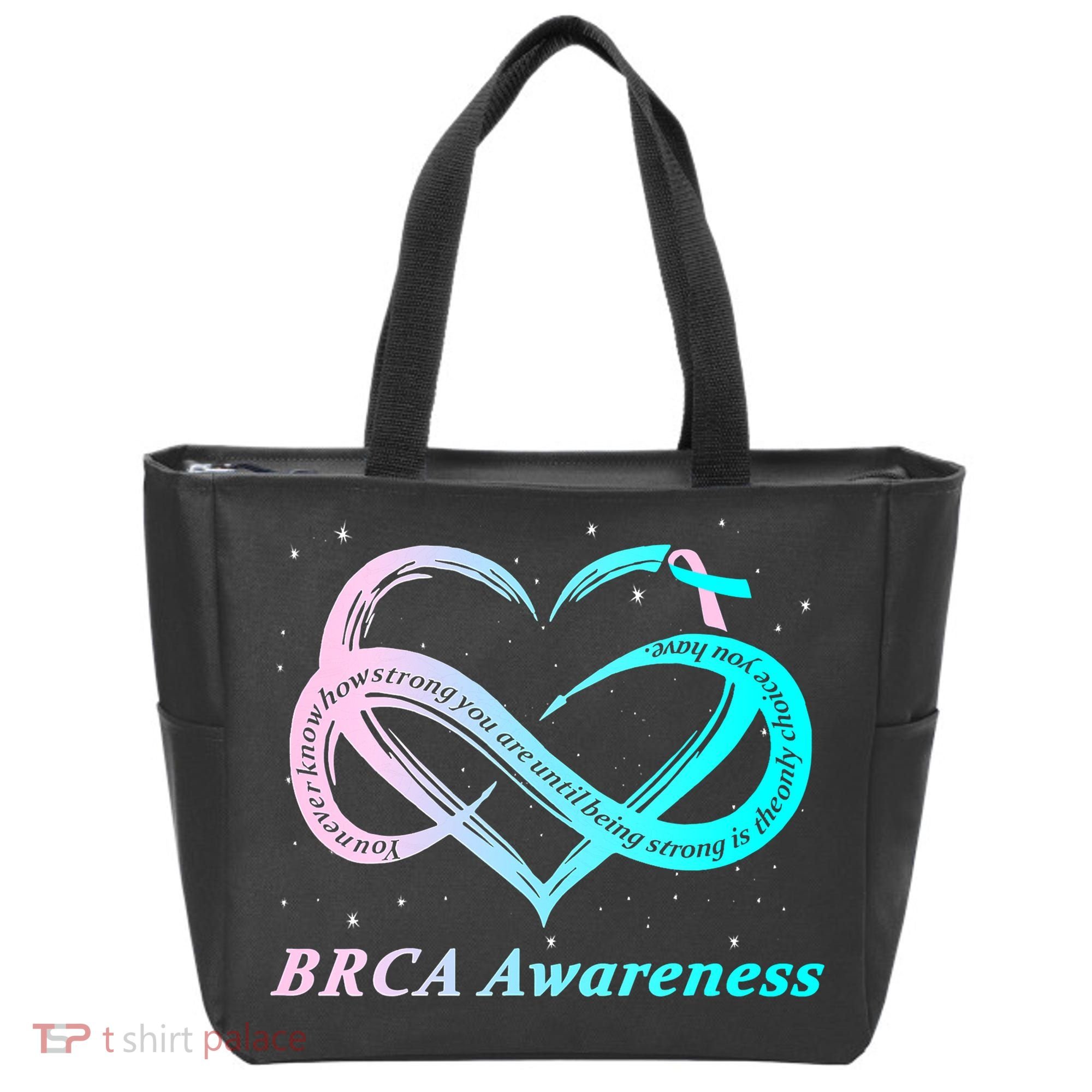 BRCA Warrior I'm Fine Breast Cancer Awareness Tote Bag