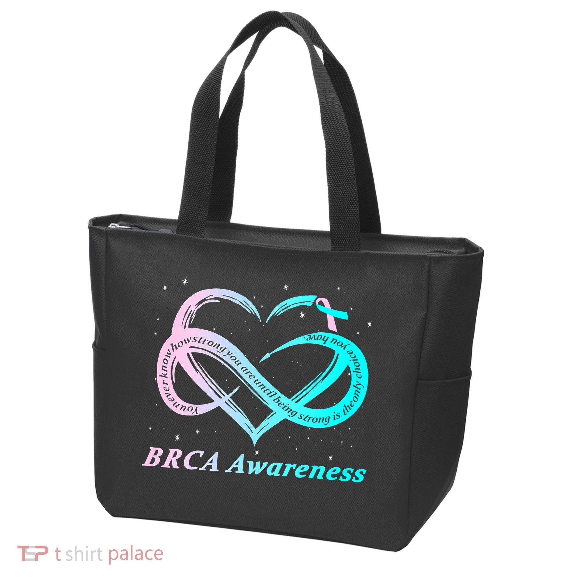 BRCA Warrior I'm Fine Breast Cancer Awareness Tote Bag