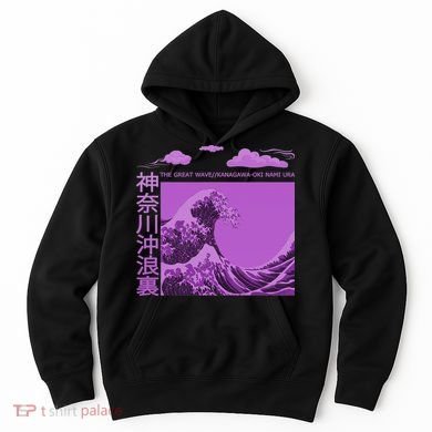 Big Wavy Japanese Purple  Hoodie