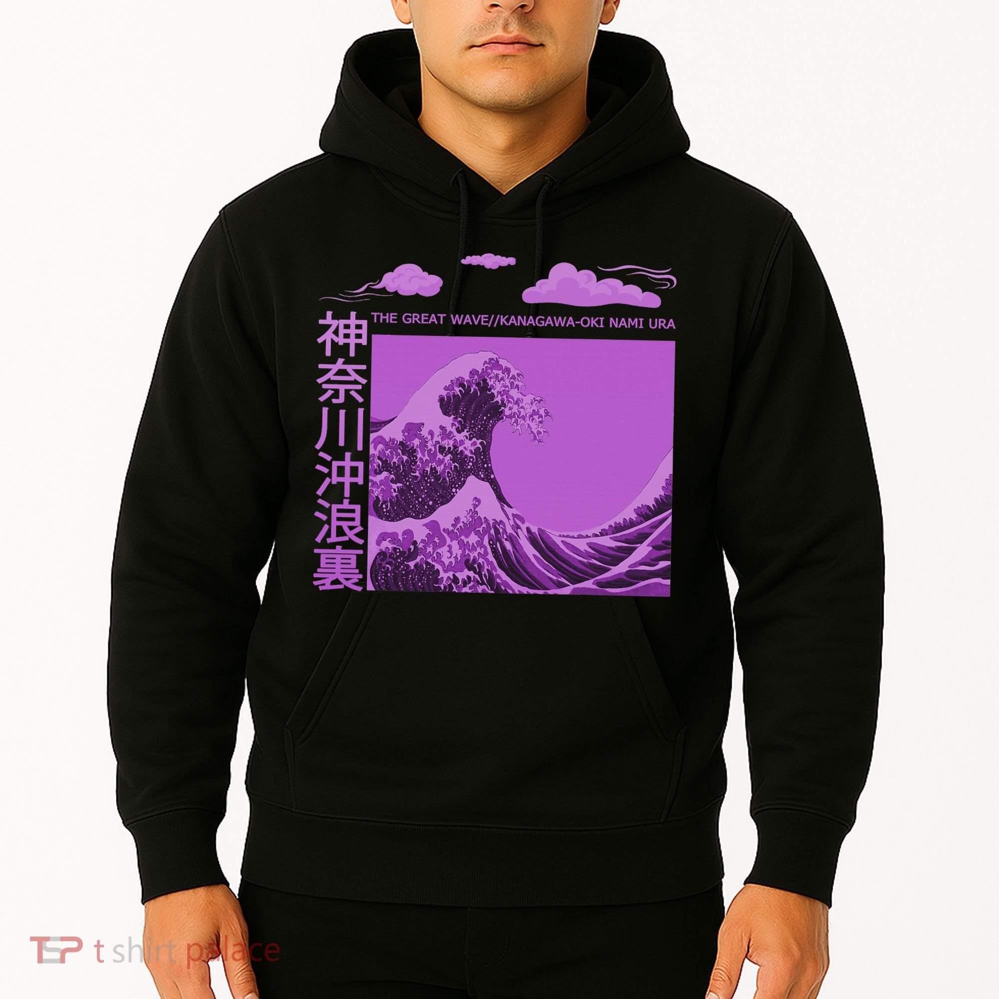 Big Wavy Japanese Purple  Hoodie