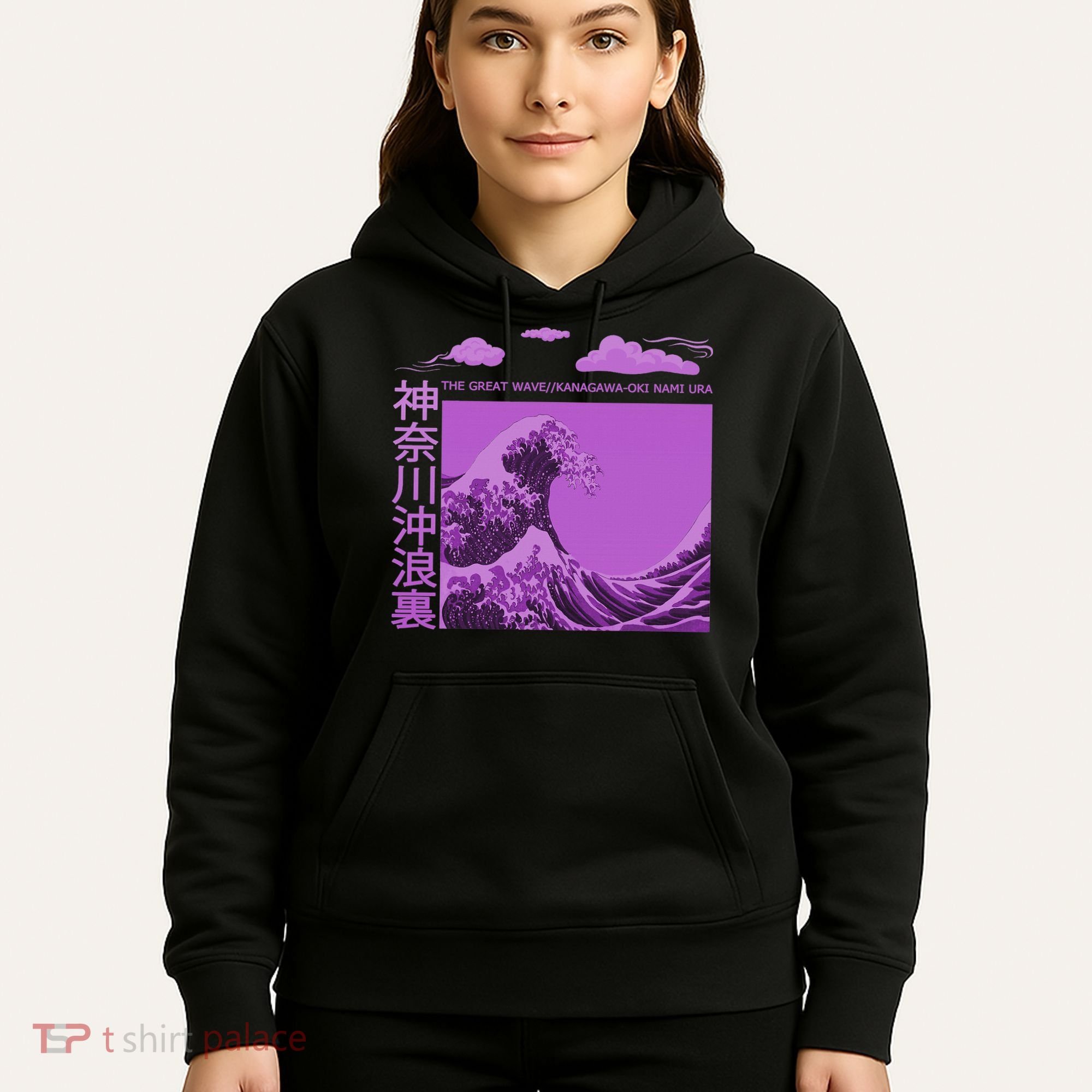 Big Wavy Japanese Purple  Hoodie
