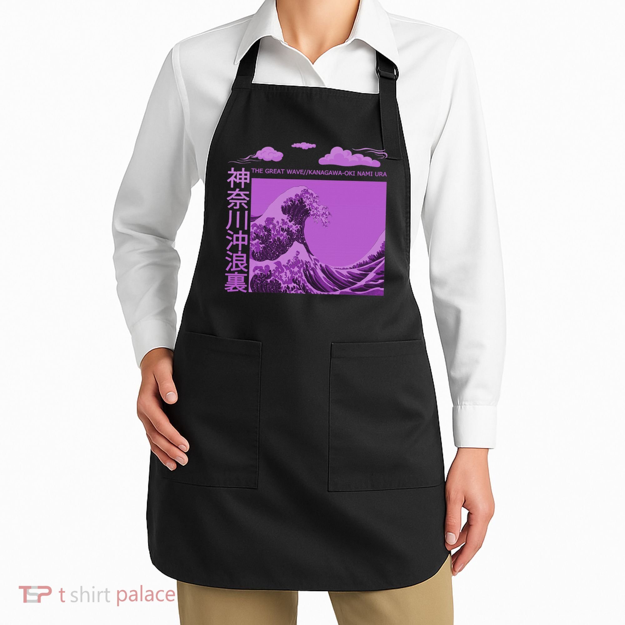 Big Wavy Japanese Purple  Apron