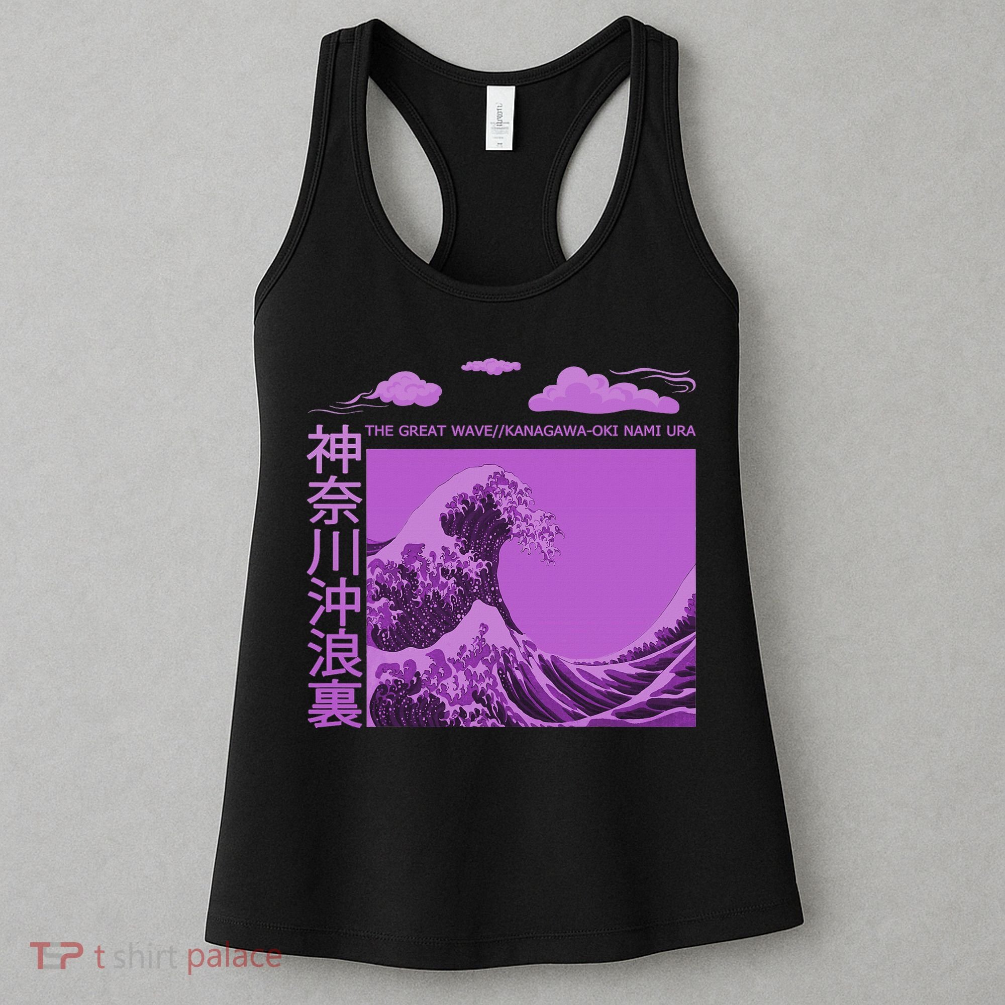 Big Wavy Japanese Purple  Women's Tank Top