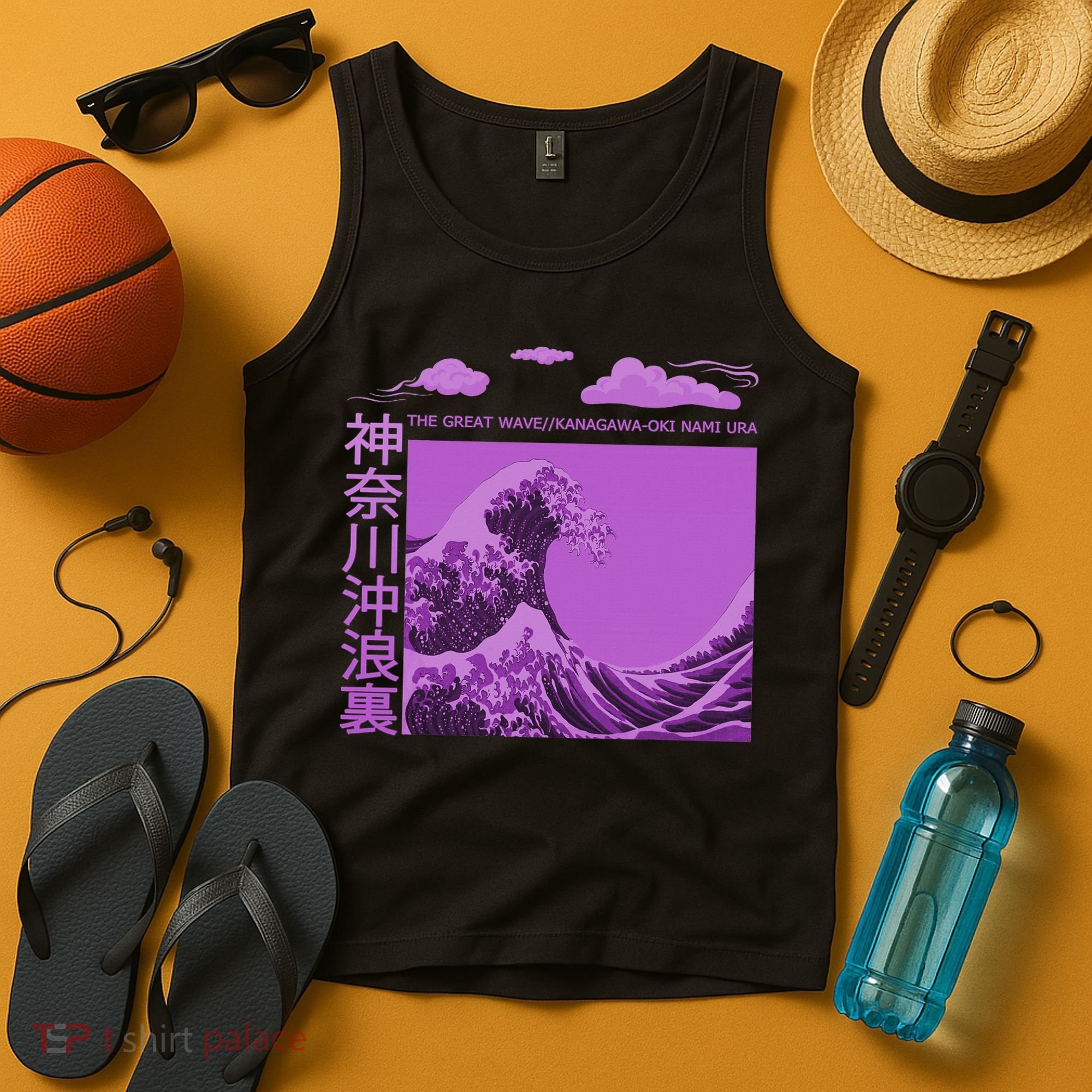 Big Wavy Japanese Purple  Tank Top