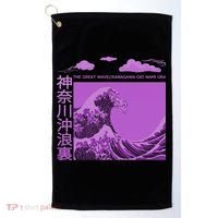 Big Wavy Japanese Purple  Golf Towel thumb 0