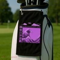 Big Wavy Japanese Purple  Golf Towel thumb 2