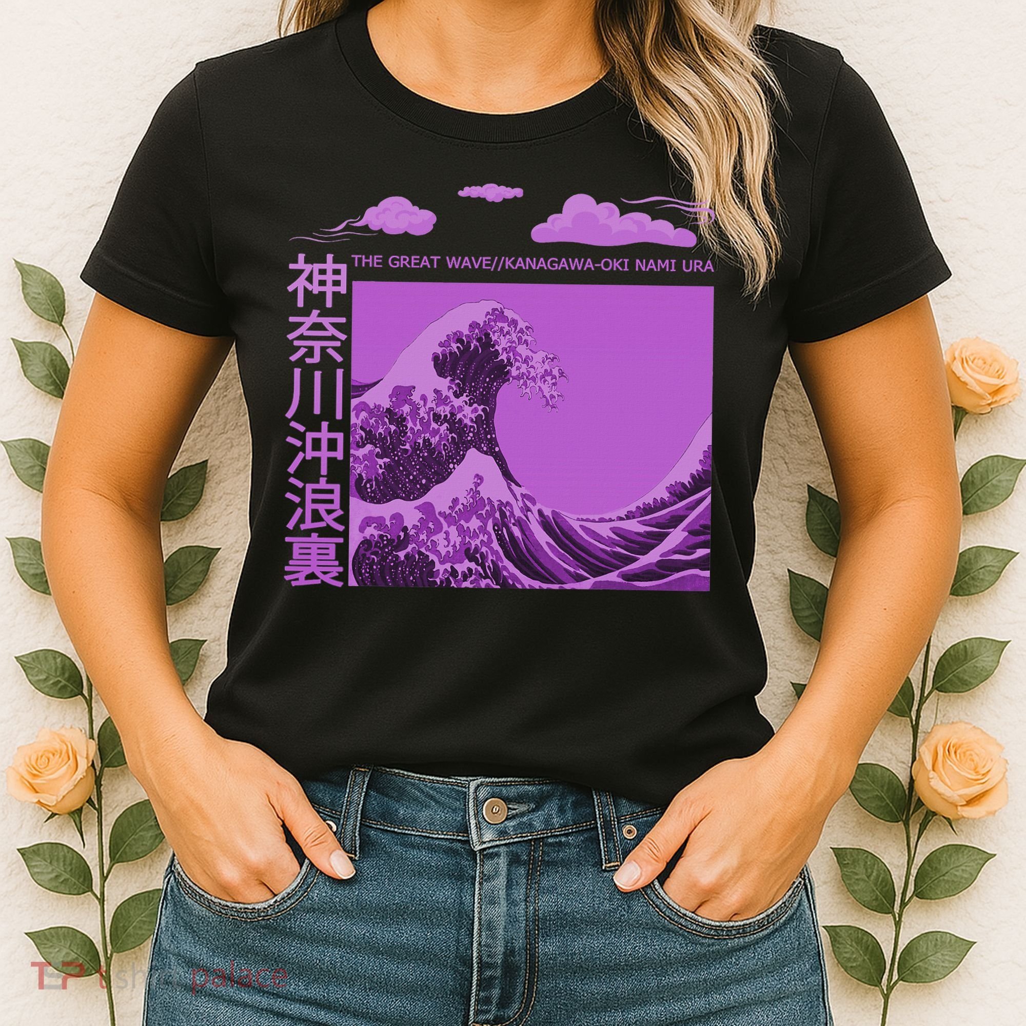 Big Wavy Japanese Purple  Women's T-Shirt