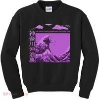 Big Wavy Japanese Purple  Kids Sweatshirt thumb 0