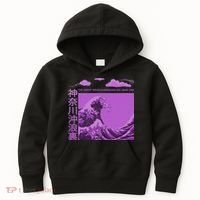 Big Wavy Japanese Purple  Kids Hoodie thumb 0