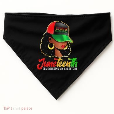 Black Women Junenth Remembering My Ancestors USA-Made Doggie Bandana