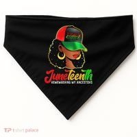 Black Women Junenth Remembering My Ancestors USA-Made Doggie Bandana thumb 0