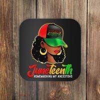 Black Women Junenth Remembering My Ancestors Coaster thumb 0