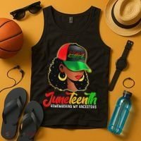 Black Women Junenth Remembering My Ancestors Tank Top thumb 4