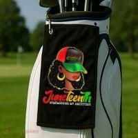 Black Women Junenth Remembering My Ancestors Golf Towel thumb 2